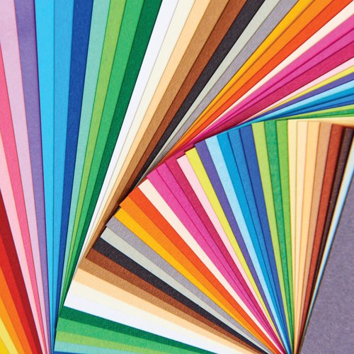Coloured Card Pack Assorted 130gsm A3 (Pack of 50) AD48251