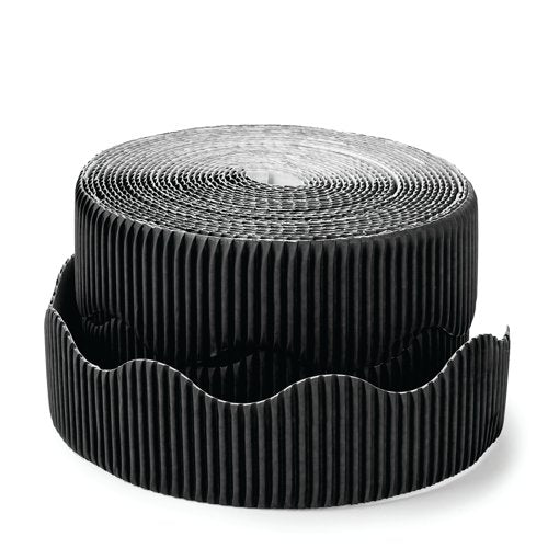 Scalloped Corrugated Border Rolls Black 78713