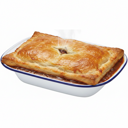 Falcon Enamel Oblong Pie Dish |  Blue and White | 26cm