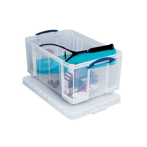 Really Useful 64 Litre Plastic Storage Box 710x440x310mm Clear 64C