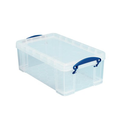 Really Useful 9L Storage Box With Lid And Clip Lock Handles Clear 9C