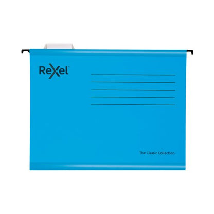 Rexel Classic Suspension Files Foolscap Blue (25 Pack) 2115590