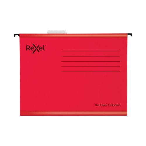Rexel Classic Suspension Files Foolscap Red (Pack of 25) 2115592