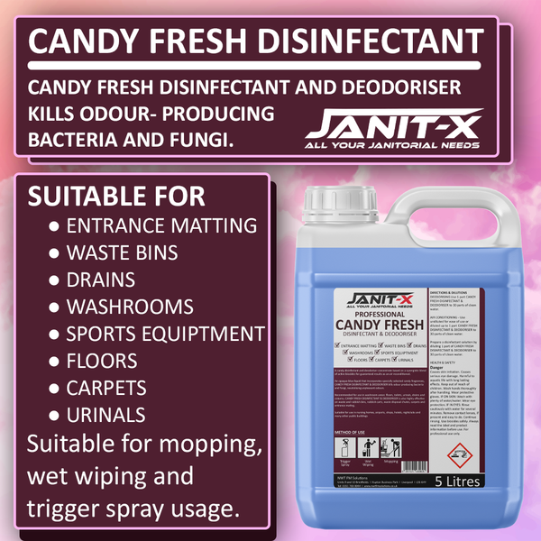 Janit-X Professional Candy Fresh Concentrated Disinfectant & Deodoriser 5 litre