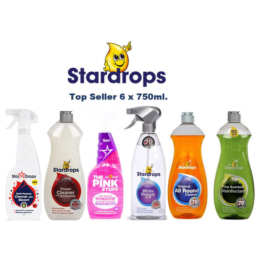 NEW! Stardrops Top Sellers Multi-pack Cleaning offer Pack 6 x 750ml