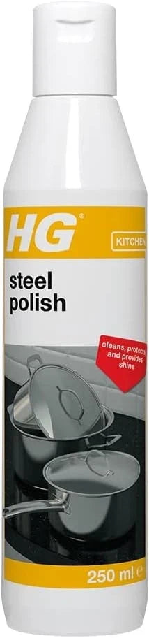 HG Steel Polish, Steel, Chrome & Copper | 3in1 Polish, Cleaner & Protector | 250ml