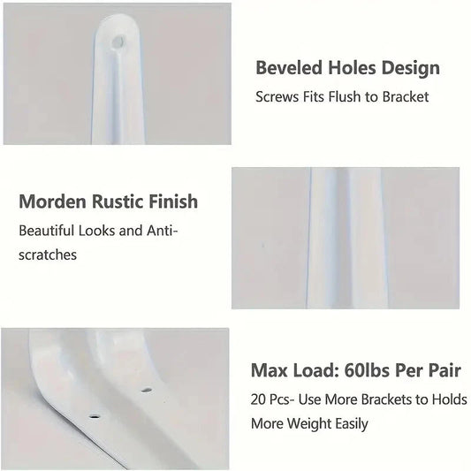 London White Shelf Bracket White 4X3IN 10X8CM
