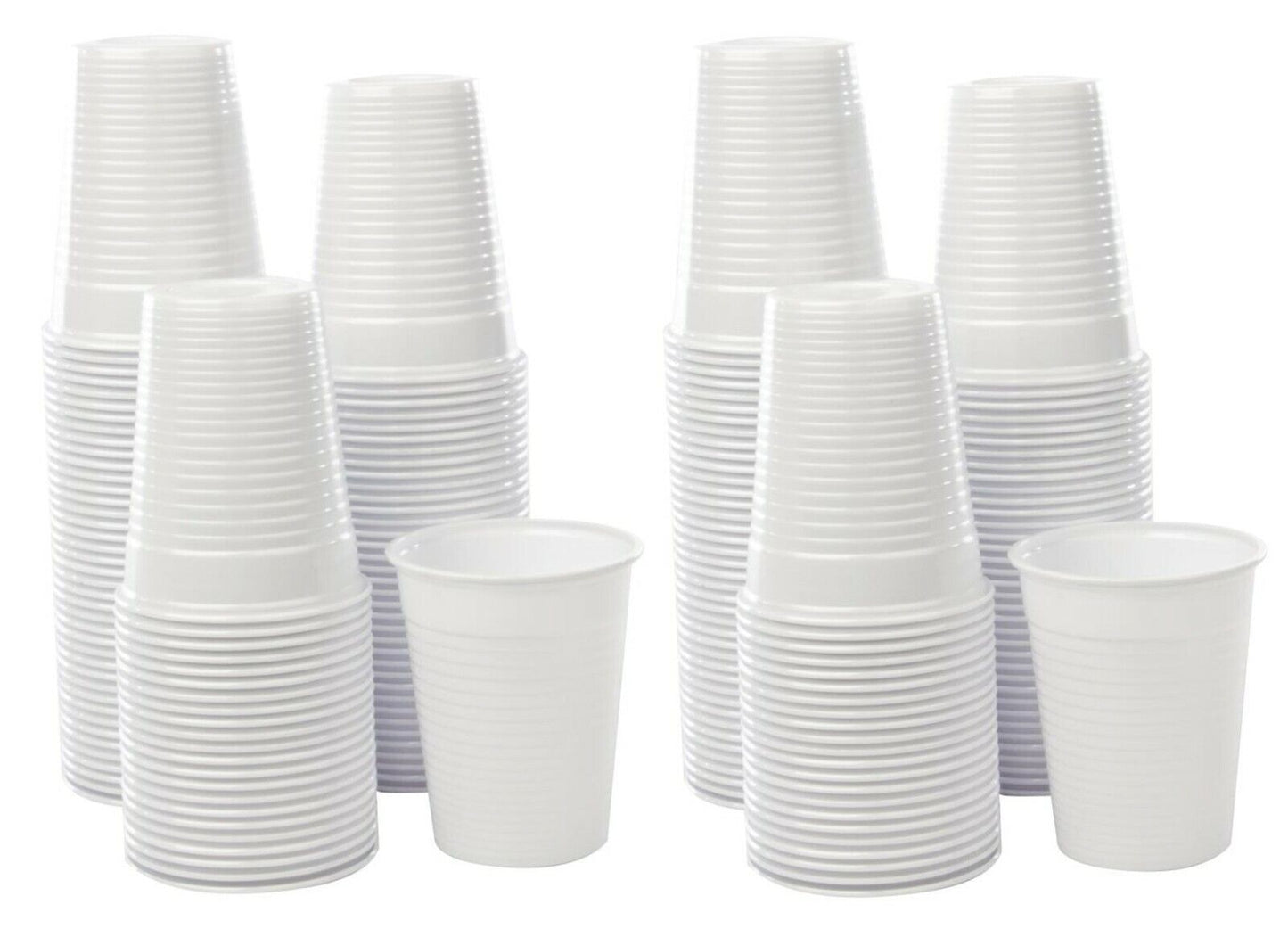 White Plastic 7oz Strong Drinking Tumbler Disposable Cups For Water Coolers