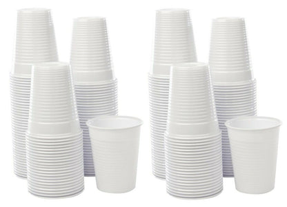 White Plastic 7oz Strong Drinking Tumbler Disposable Cups For Water Coolers