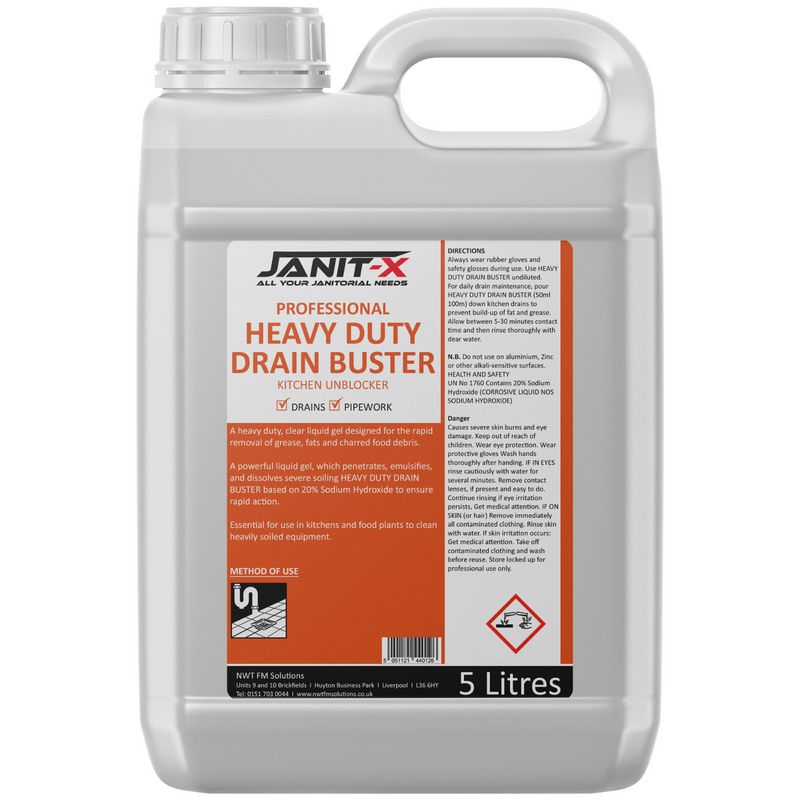 Janit-X Professional Heavy Duty Drain Buster 5 Litre
