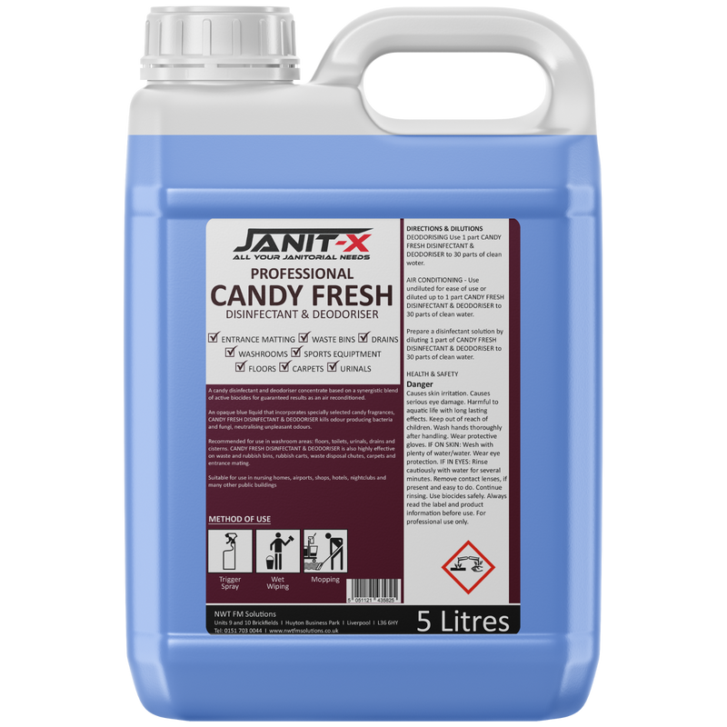 Janit-X Professional Candy Fresh Concentrated Disinfectant & Deodoriser 5 litre
