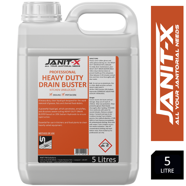 Janit-X Professional Heavy Duty Drain Buster 5 Litre