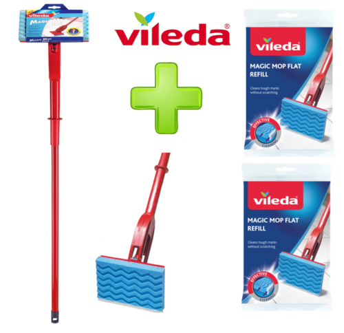 Vileda Magic Flat Mop Head & Handle