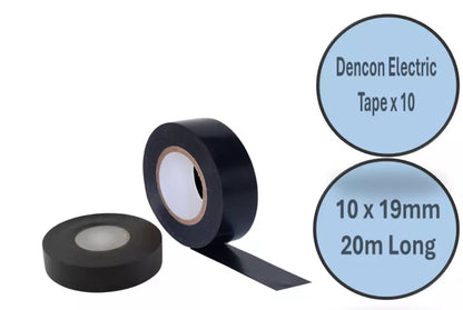 Dencon Electric Black PVC Insulation Tape 20m