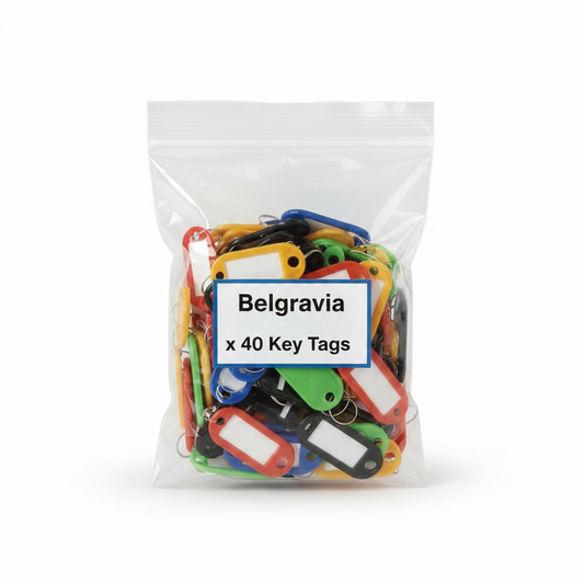 Belgravia Key Tags Assorted Colours | 40 Pack Bag