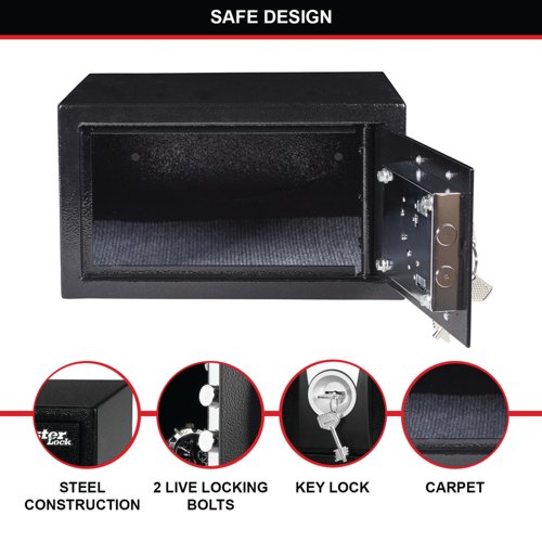 Master Lock Security Safe Key Lock Black X031ML