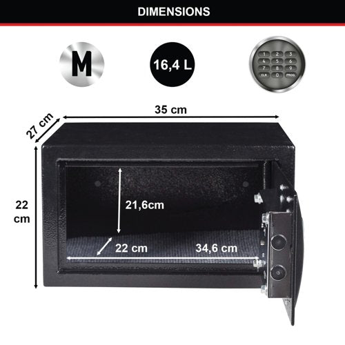 Master Lock Security Safe Electronic Lock Black X055ML