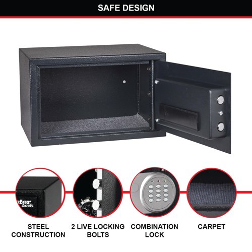 Master Lock Security Safe Electronic Lock Black X055ML