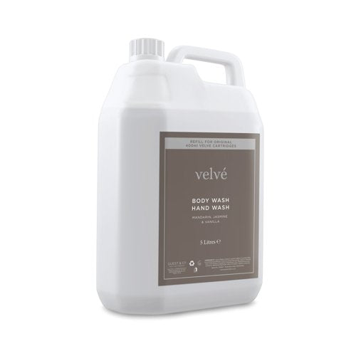 Refill Velve Body and Hand Wash with Pump 5 Litre (Pack of 2) I025