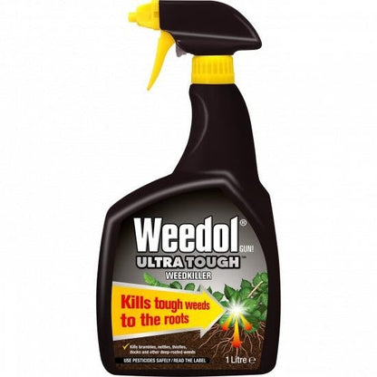 Weed Root Killer Spray Weedkiller Weedol Ultra Tough Fast Acting Trigger Gun 1l Path Patio Garden