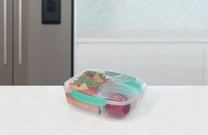 Sistema 3 Split Lunch Box with Yoghurt Pot 2L 20920