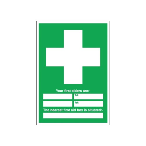 Safety Sign First Aid 600x450mm PVC E91A/R