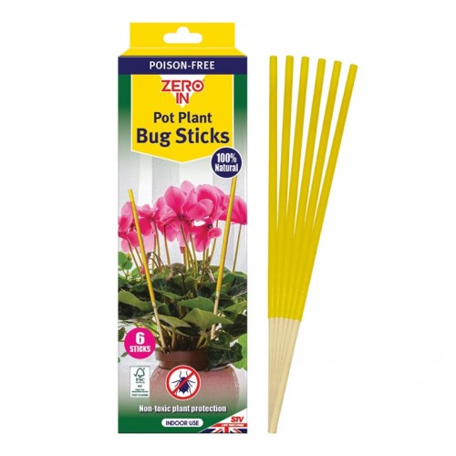 Zero-In Pot Plant Insect Sticks 6pk