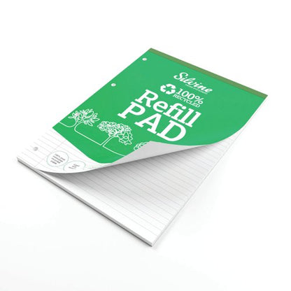 Silvine Everyday Recycled Ruled Refill Pad A4 (6 Pack) RE4FM-T