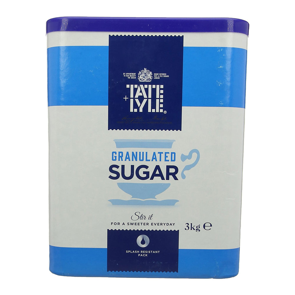 Tate and Lyle Granulated Pure Cane Sugar Drum with Handle 3kg