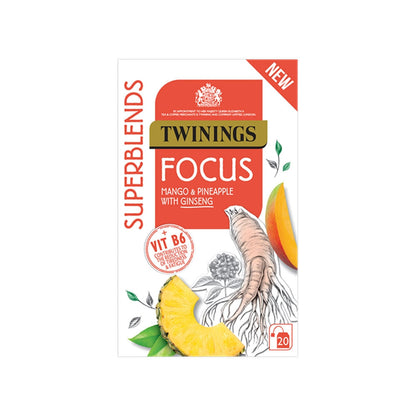 Twinings Superblends FOCUS with Mango & Pineapple Premium Flavoured Teabags x 20's