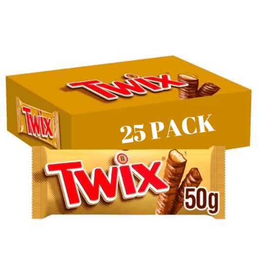 Twix Twin Chocolate & Caramel Bars 25 x 50g