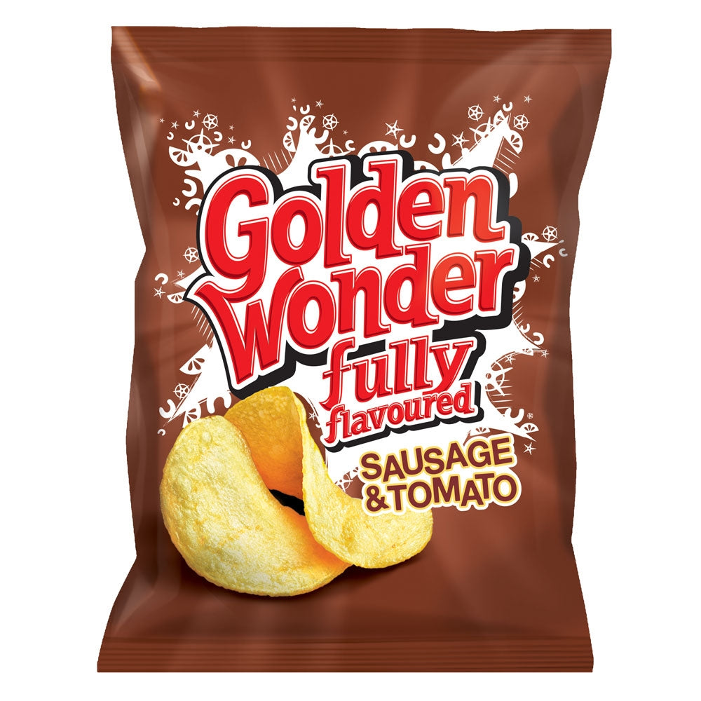 Golden Wonder Crisps Sausage & Tomato Pack 32's