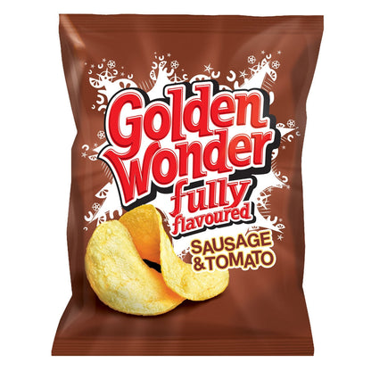 Golden Wonder Crisps Sausage & Tomato Pack 32's