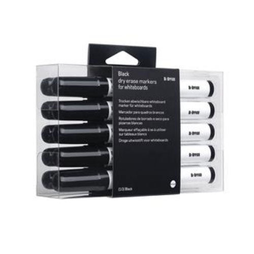 Bi-Office Black Dryerase Markers Pack 10's