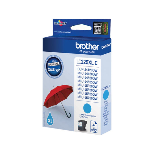 Brother Cyan Inkjet Cartridge (LC225XLC)