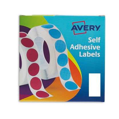 Avery 24-426 Small White Rectangle Self-Adhesive Labels in Dispenser, Hand Write Only, 25 x 50mm, 400 Labels Per Pack