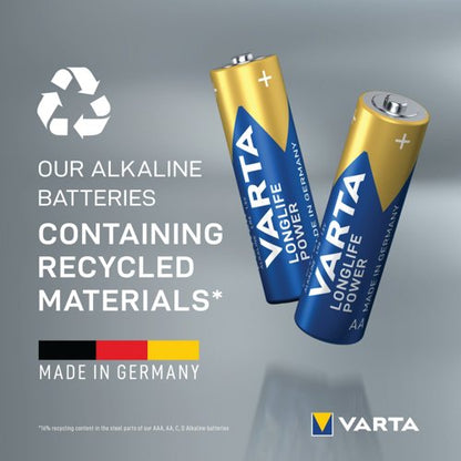 Varta Longlife Power AA Alkaline Battery 1.5V (Pack of 12) 4906121782