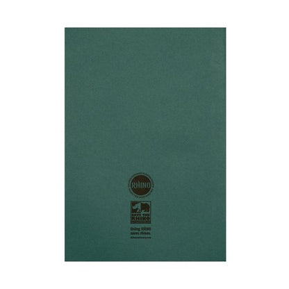 Rhino Exercise Book 8mm Ruled 80P A4 Dark Green (Pack of 50) VC48432