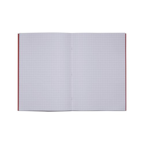 Rhino Exercise Book 80 Page 13x9in 10mm Squares Red Contract (Pack of 50) VDUV080-301-0