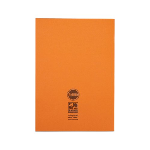 Rhino Exercise Book 80 Page A4 5mm Squares Orange Contract (Pack of 50) VEXV668-525-8
