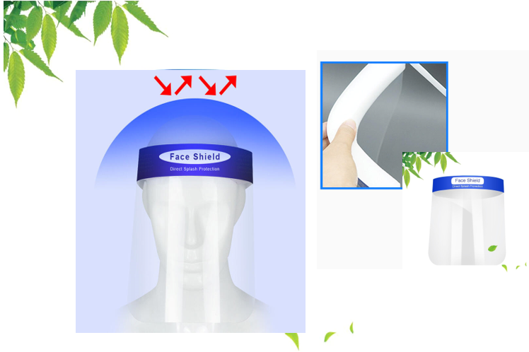 Splash Proof Industrial Protective Transparent Plastic Face Mask Face Shield Visor