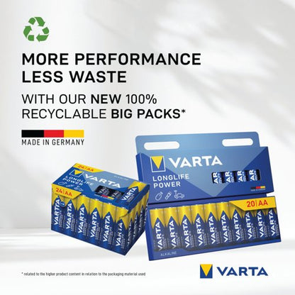 Varta Longlife Power AA Battery (Pack of 4) 4906121414