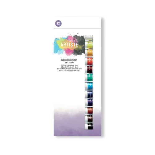 Artiste Gouache Paint Set 12ml Assorted (Pack of 12) DOA 551008