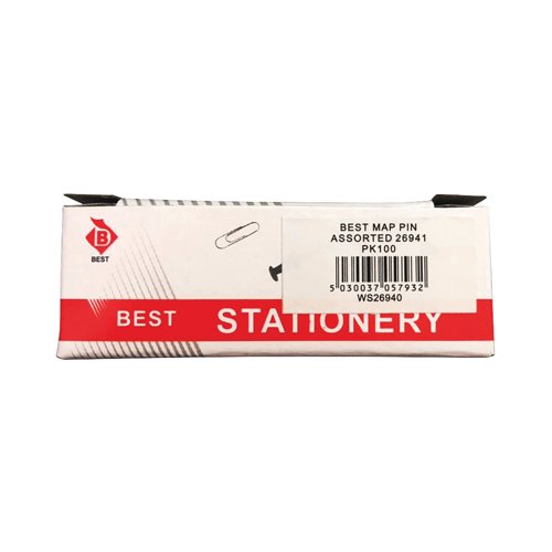Map Pins Assorted (100 Pack) 26941