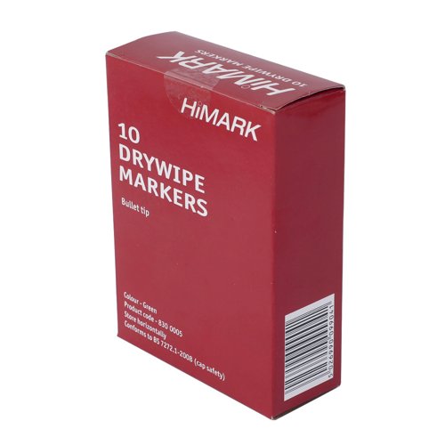 Green Whiteboard Marker Pens Bullet Tip (Pack of 10) WB15 804018