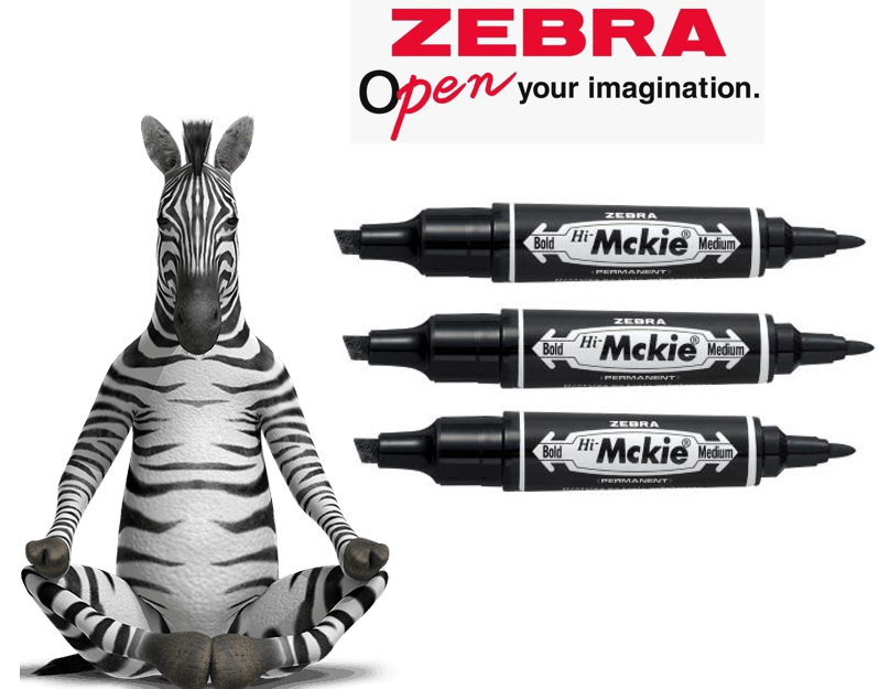 Zebra Mckie Double Ended Bold Marker Pack of 10