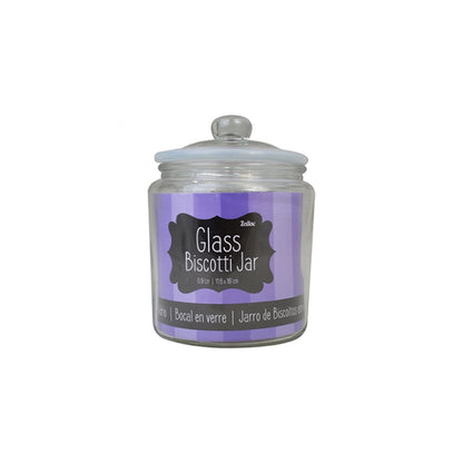 Fixtures Glass Biscotti / Biscuit / Storage Jar 0.9 Litre