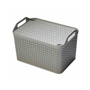 GARDEN & PET SUPPLIES - Strata Cool Grey Medium Handy Basket With Lid