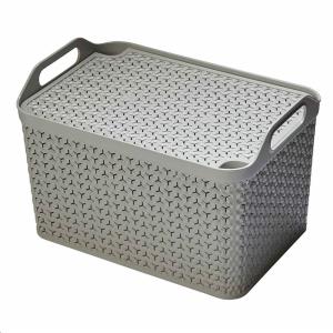 GARDEN & PET SUPPLIES - Strata Cool Grey Large 21 Litre Handy Basket With Lid
