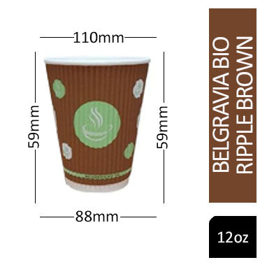 GARDEN & PET SUPPLIES - 8oz Belgravia Bio Double Walled Cups Pack 500's